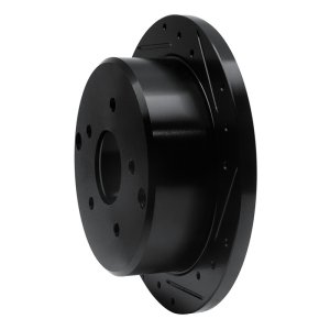 Pontiac GTO Brake Rotor (1) - Rear Right - R1 Concepts - Drilled & Slotted - Black - 2004